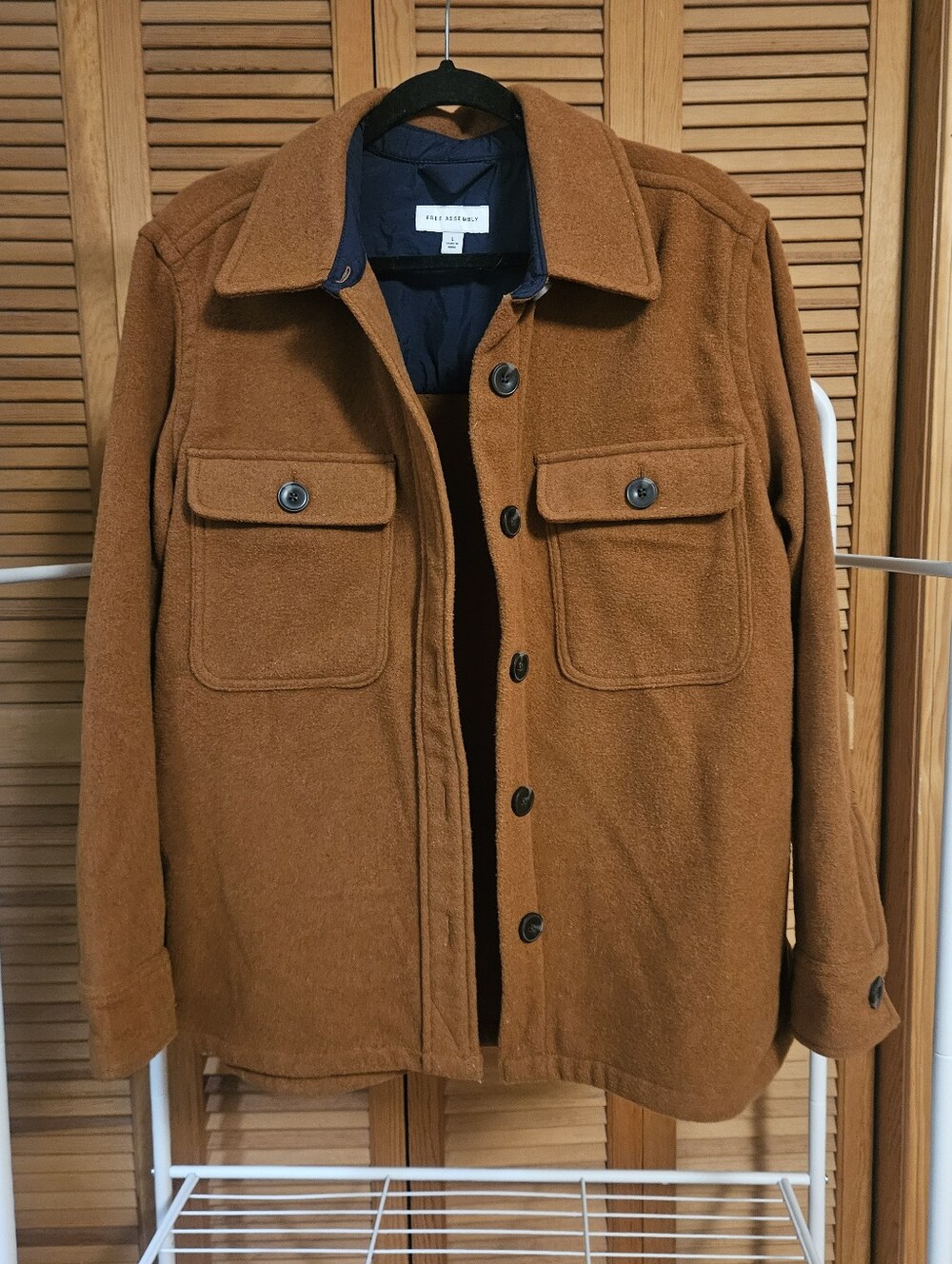 Rust Burnt Orange Oversized Gritty Boho Granola Fall Shacket Flannel Jacket